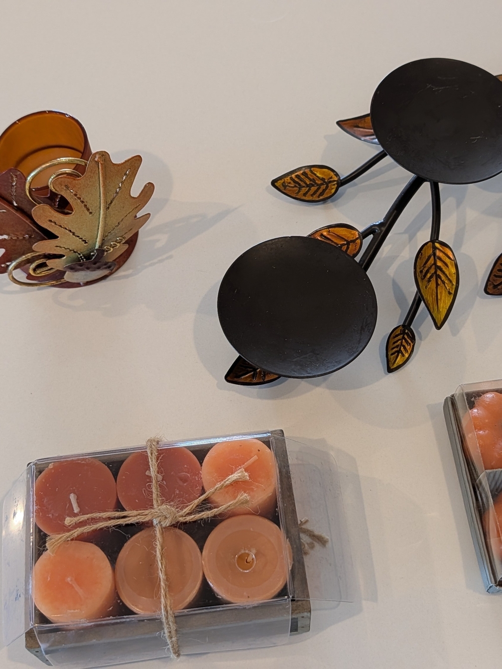 Candle holders & Candles. Fall Theme.